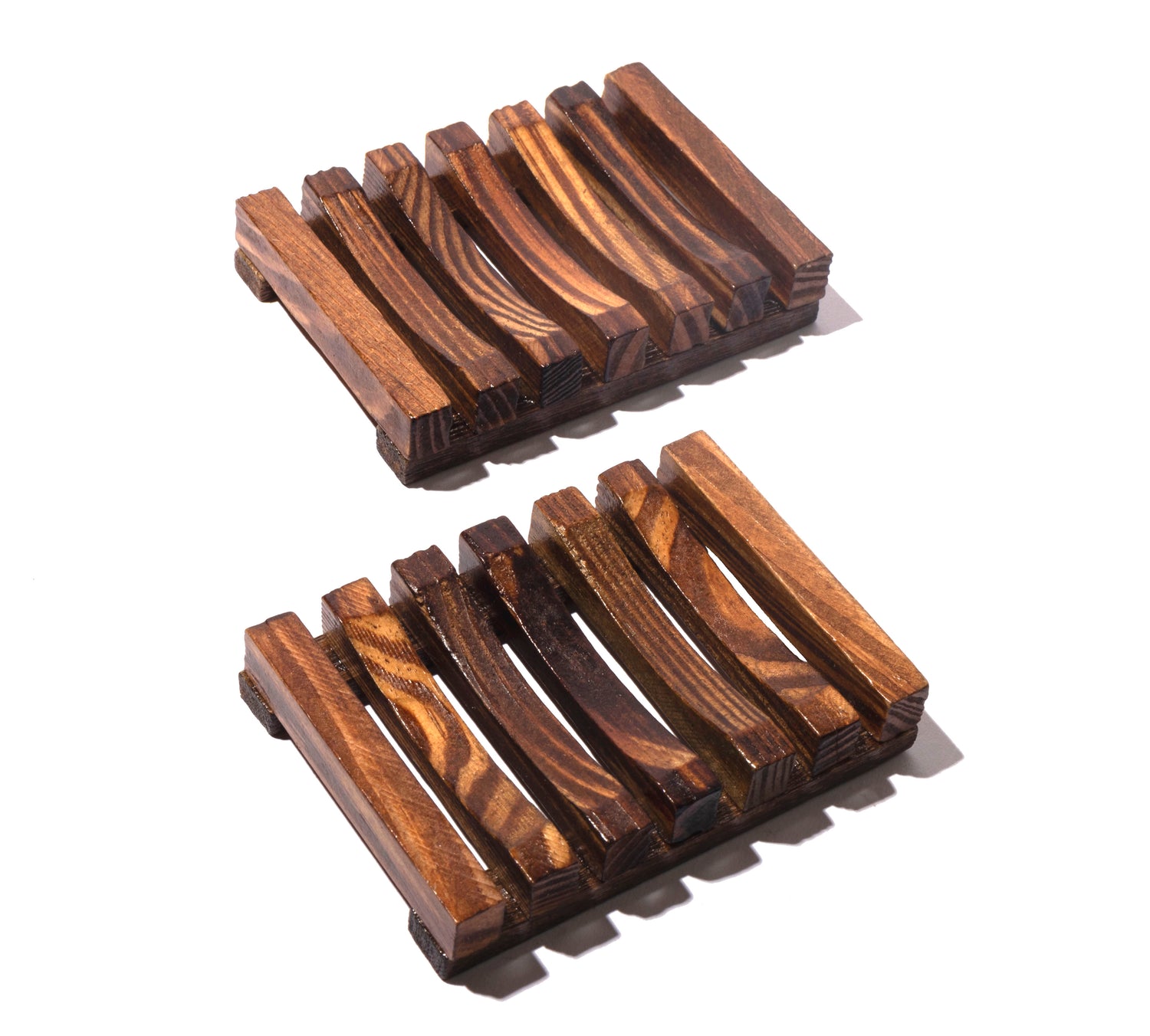 Bamboo Slatted Soap Dish - Dark Stain | Raw Natural Soap